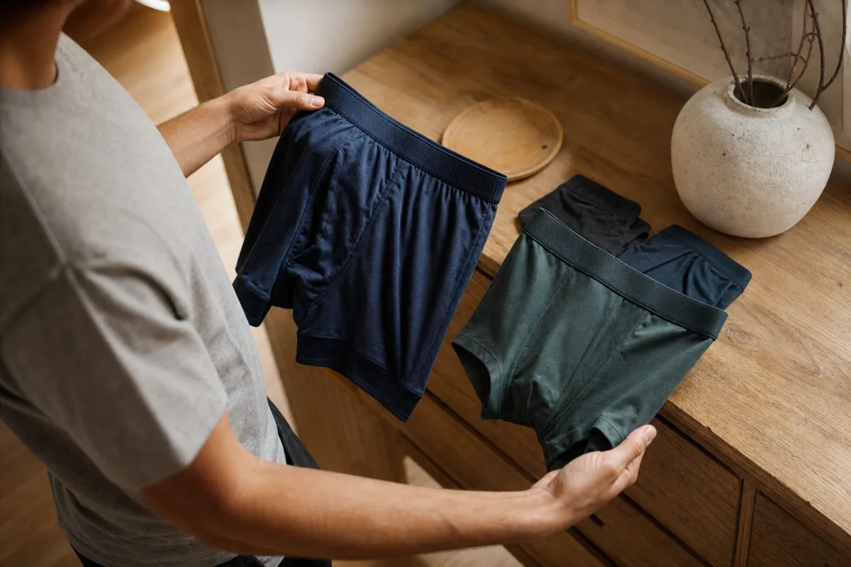 Boxershorts eller trunks – benlängden avgör vilken som passar dina byxor — illustration
