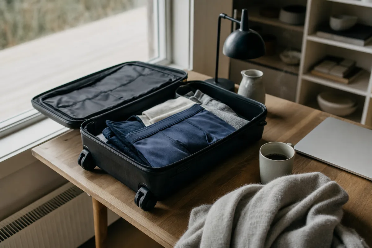 Trunksen för kontor, resa och stillasittande