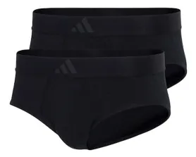 adidas Kalsonger 2P Active Flex Cotton 3 Stripes Brief Svart bomull Small Herr