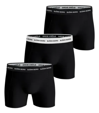 Björn Borg Cotton Stretch Boxer 3-pack Svart