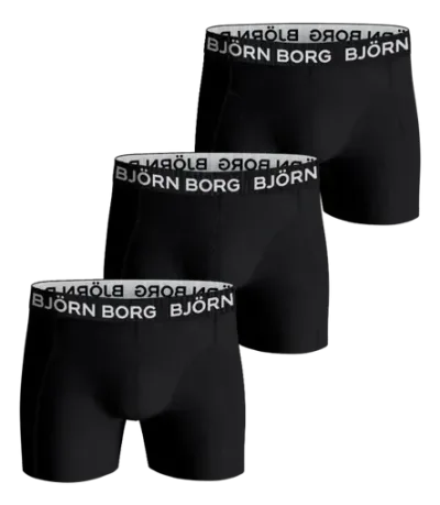 Björn Borg Cotton Stretch Boxers 3-pack Svart