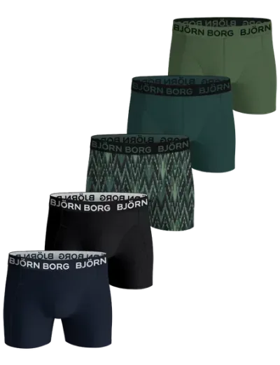 Björn Borg Cotton Stretch Boxers 5-pack Svart