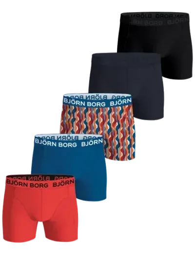 Björn Borg Cotton Stretch Boxers 5-pack Svart