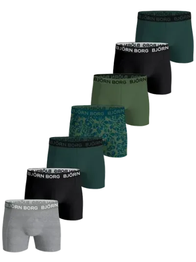Björn Borg Cotton Stretch Boxers 7-pack Svart