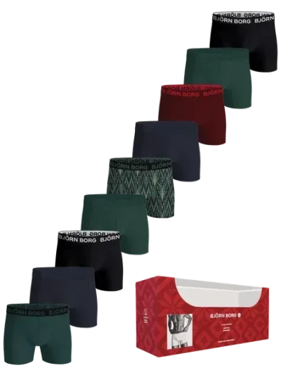 Björn Borg Cotton Stretch Boxers 9-pack Svart, S