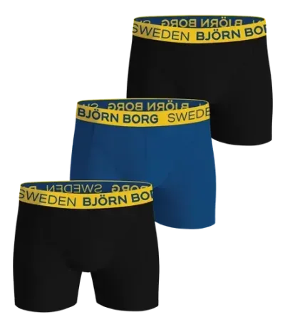 Björn Borg Cotton Stretch Boxers 3-pack Svart
