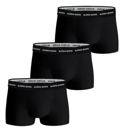 Björn Borg Cotton Stretch Trunks 3-pack Svart