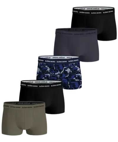 Björn Borg Cotton Stretch Trunks 5-pack Svart