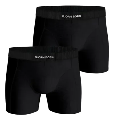 Björn Borg Organic Cotton Stretch Boxers 2-pack Svart