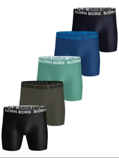 Björn Borg Sports Microfiber Boxers 5-pack Svart