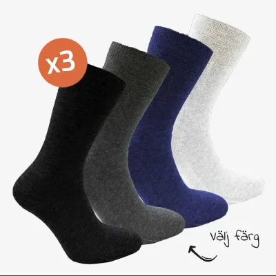 Bola Seamless Bomull 3-pack - 43-46 / Grå
