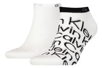 Calvin Klein Strumpor 2P All Over Print Sneaker Sock Vit
